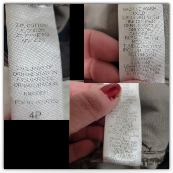 Wit & Wisdom camo cargo style pants size 4P - Picture 4 of 4